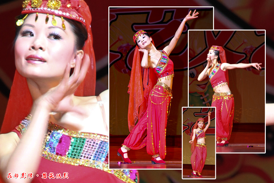 2月8日，国泰礼堂，横县中医院2012迎春文艺汇演举行，这是其中一个节目：印度舞。 ... ... ...