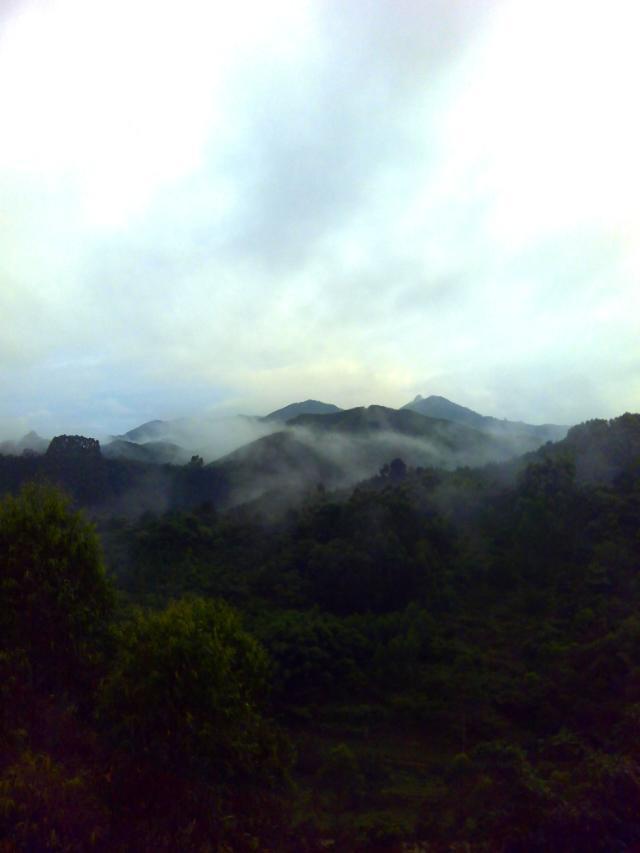 在7叔家楼顶拍的晨景
