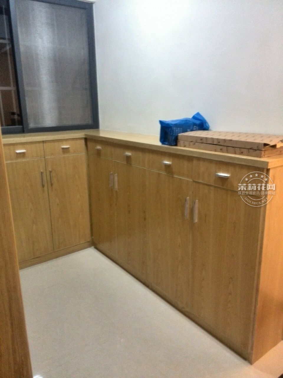 现场水曲柳木工柜
